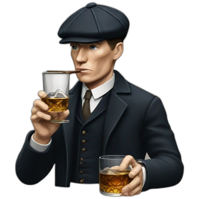 Tommy shelby peaky blinders drinking whisky emoji