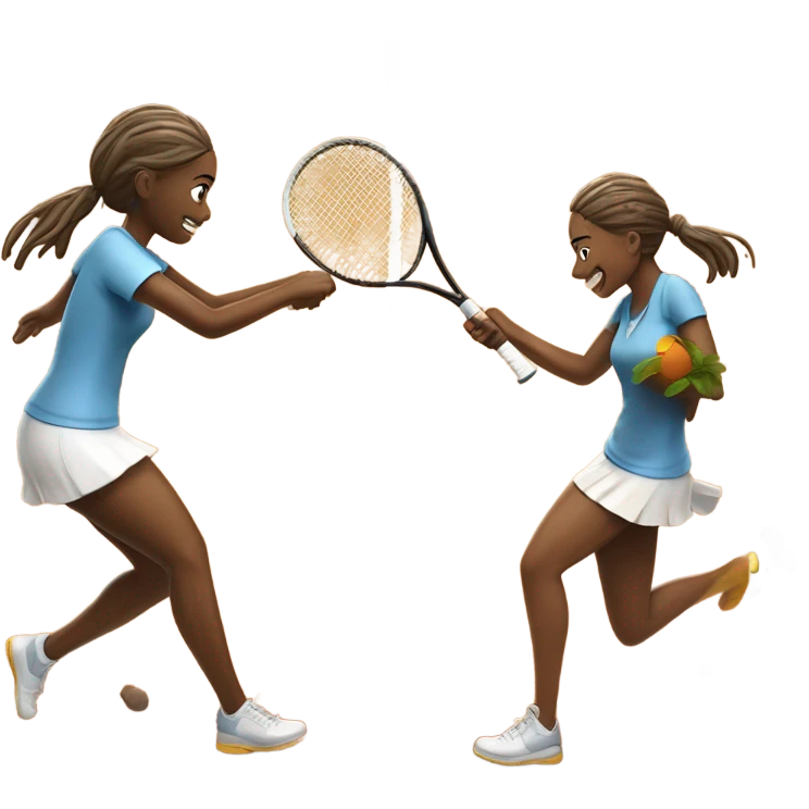 Playing tennis in the mud emoji