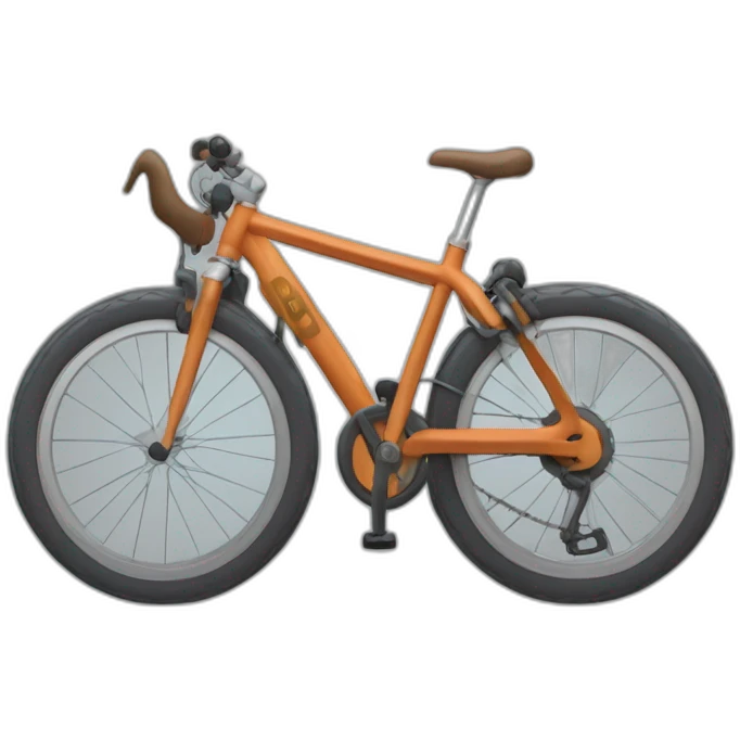 Un loup qui fait dû vélo sur une corde suspendu a un volecan emoji