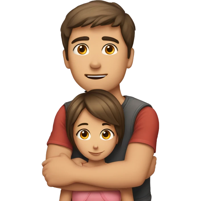 Hug  long boy or short girl emoji