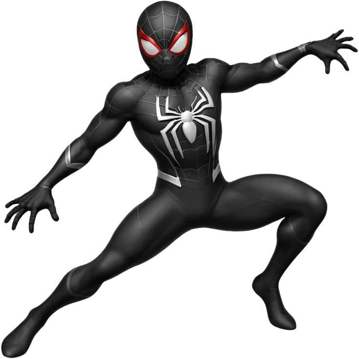 Black spider man emoji
