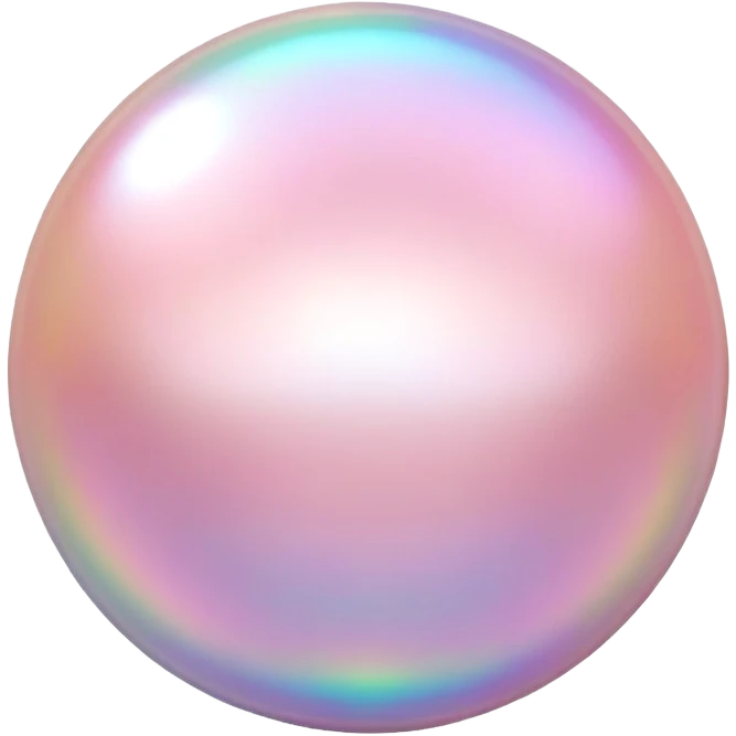 Pastel Pink Holographic Round Pearl emoji