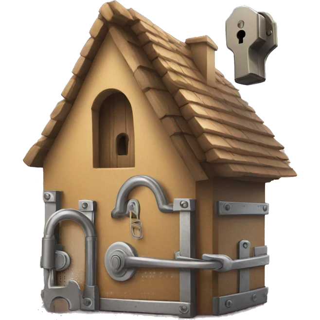 house with big lock emoji
