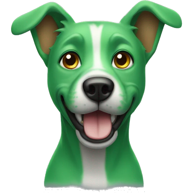 Green dog  emoji