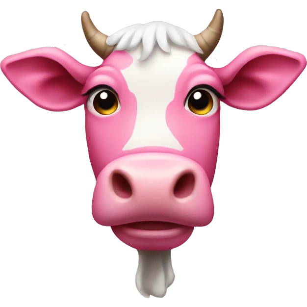 Pink cow emoji