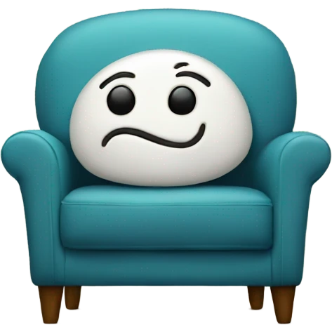 smiley face sitting in cozy chair emoji