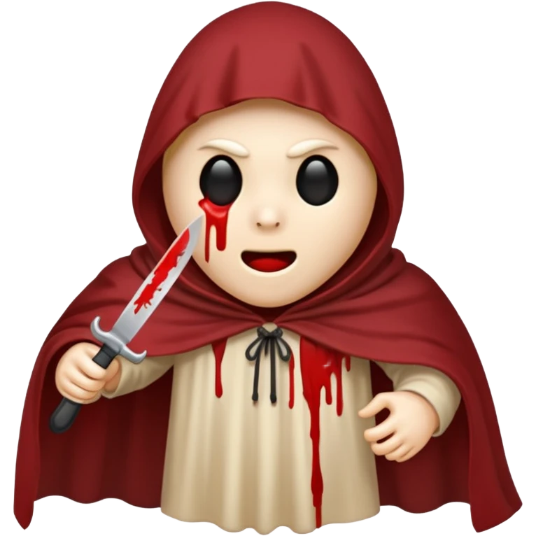 make a ghost face emoji with a cloak on and a bloody knife from the movie scream emoji