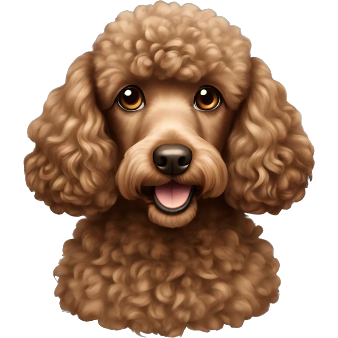 brown poodle emoji