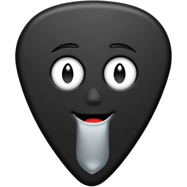 emo black guitar pick emoji