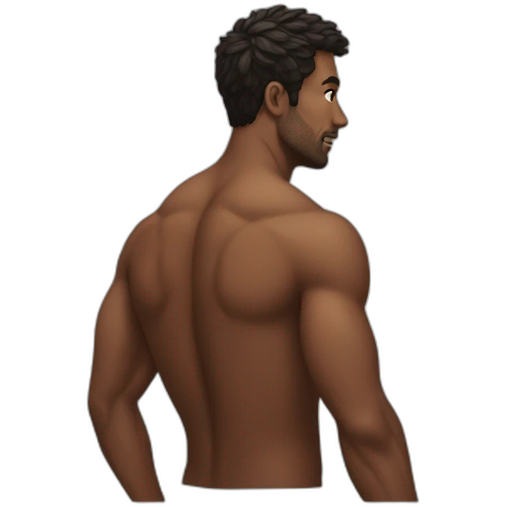 Hot man back emoji
