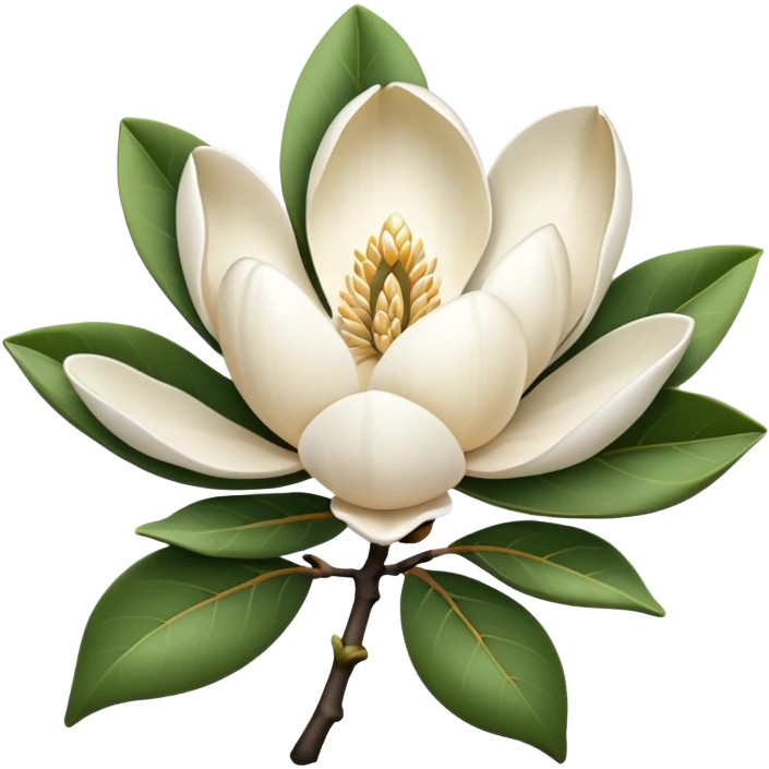 white magnolia emoji