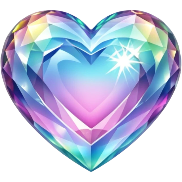 
Crystal heart, remove background emoji