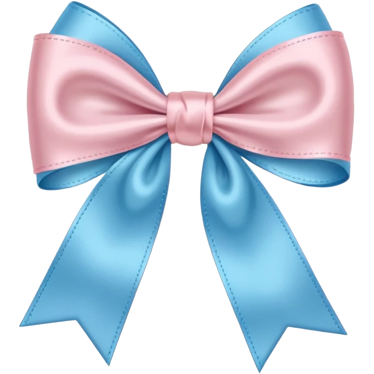 light pink and blue bow emoji