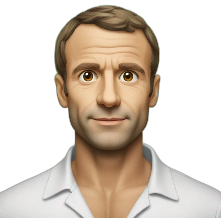 Macron-nue-plage emoji