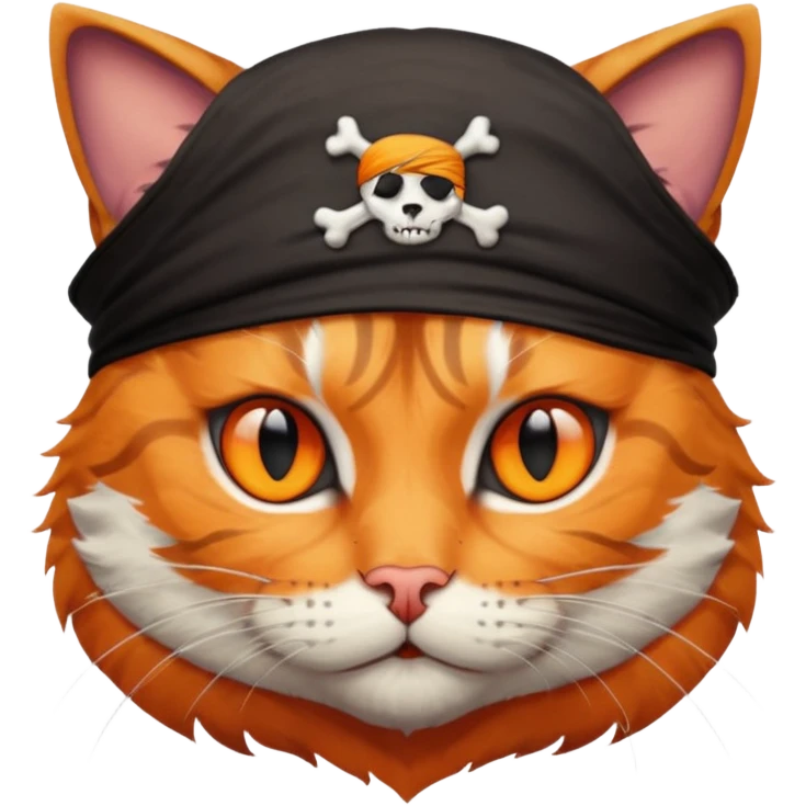 pirate cat with eye patch emoji
