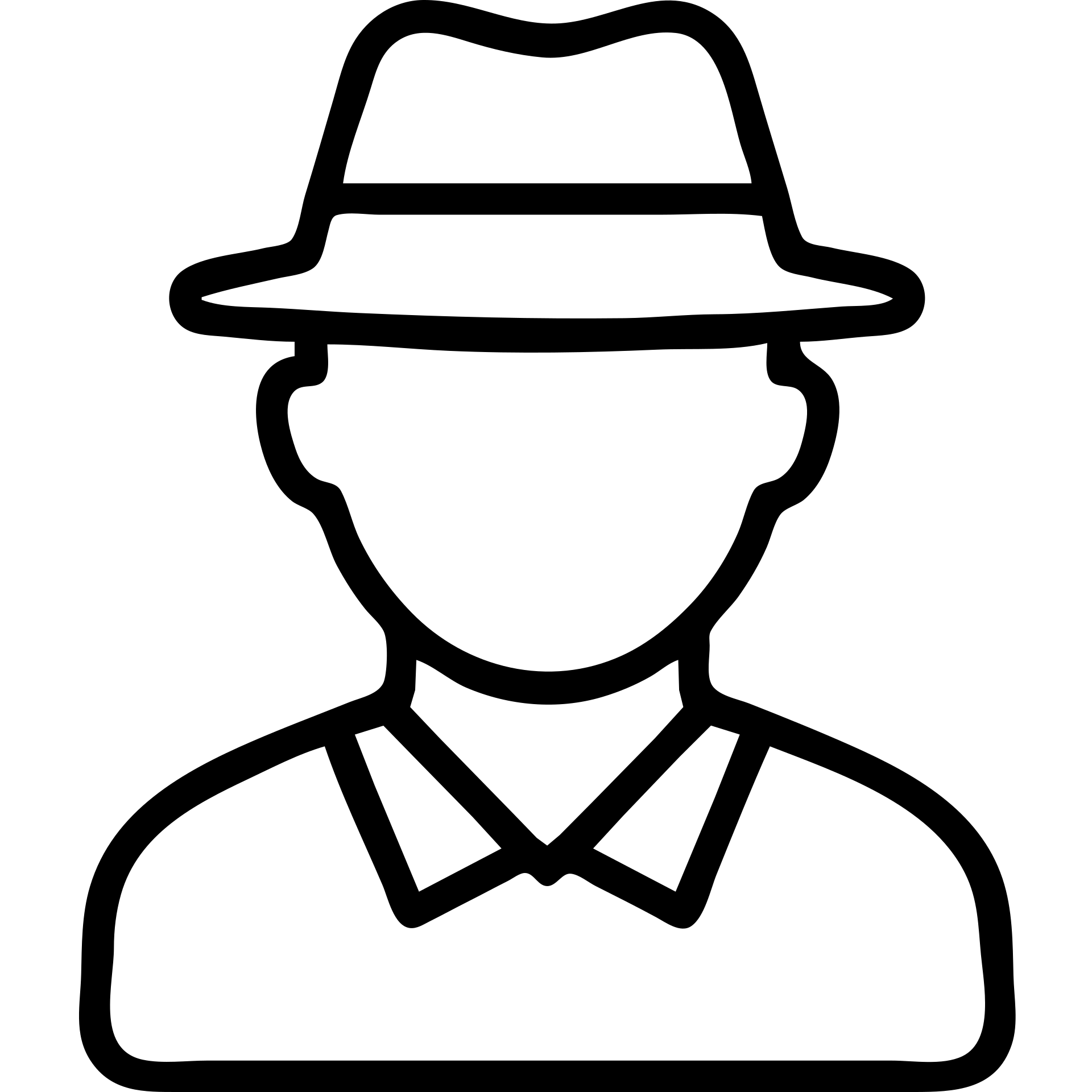 outlined icon of a man with a hat emoji