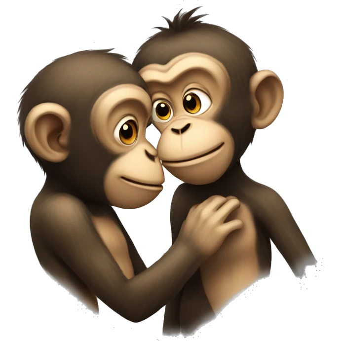 Monkey is kissing emoji