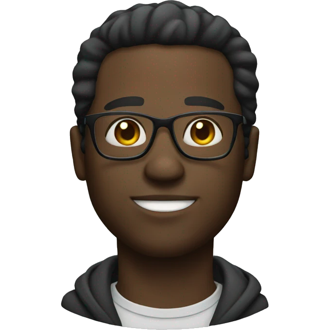 Black man with glass  emoji