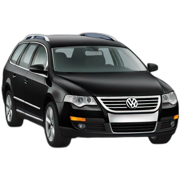 black volkswagen passat b6 variant emoji