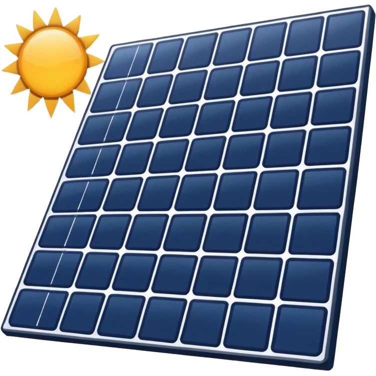 two dimensional solar panel emoji