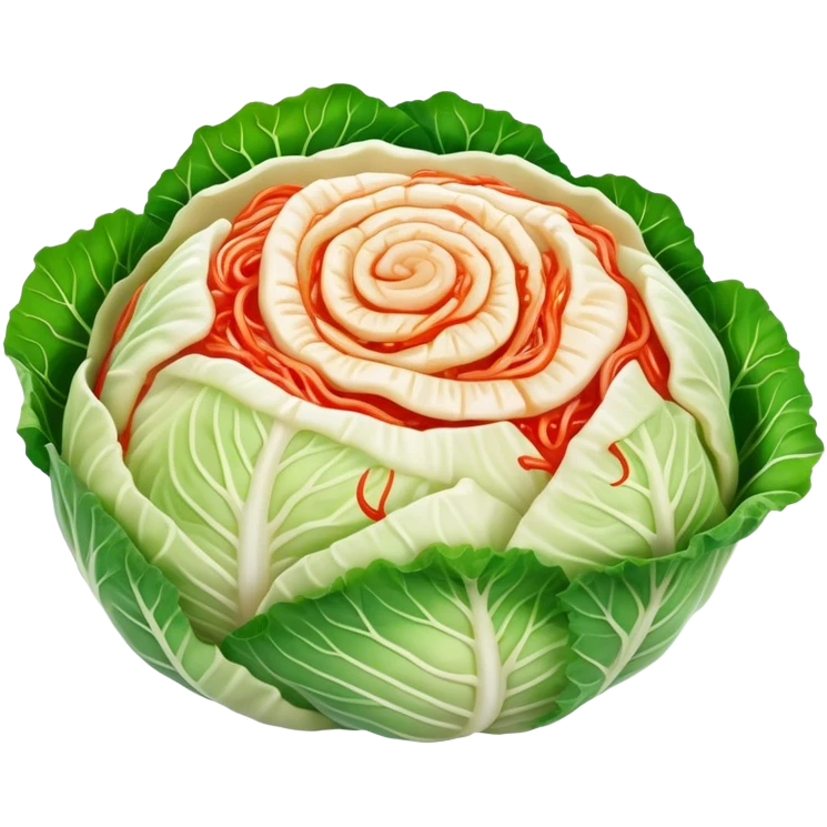 Cinematic Realistic Kimchi Dish Emoji, depicted as a vibrant fermented cabbage dish with a spicy kick rendered with detailed textures and dynamic, appetizing lighting. emoji