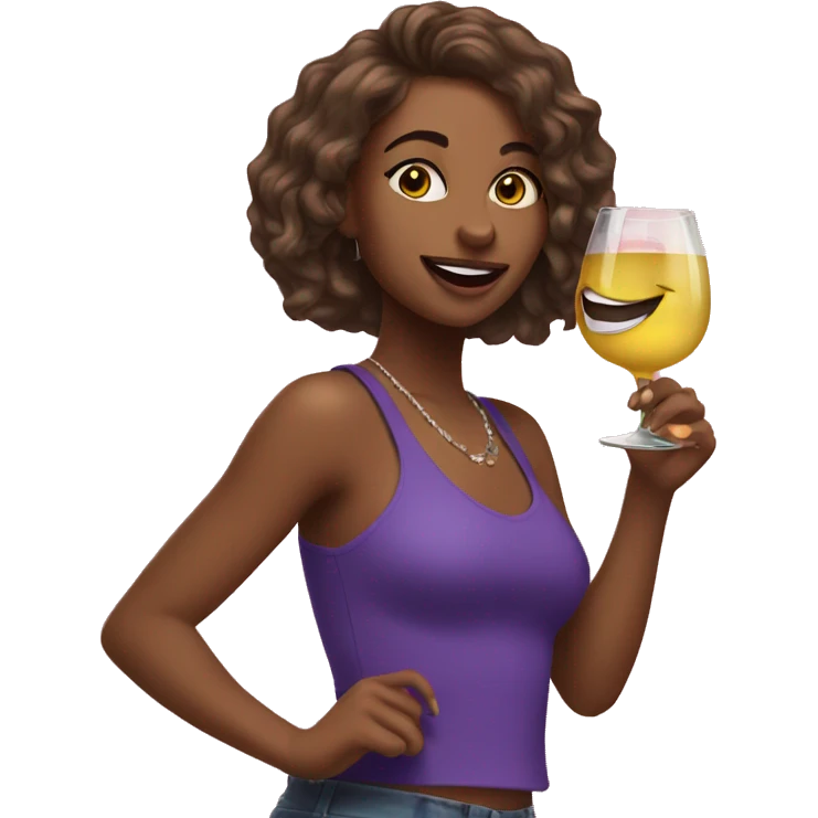 Sorority girl partying emoji