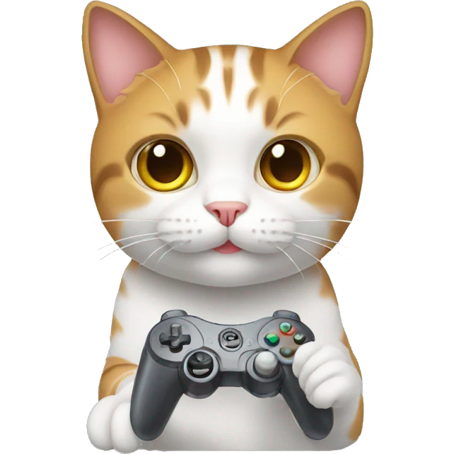 cat using controller emoji