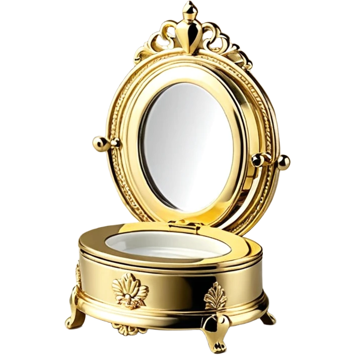  драгоценная шкатулка овальная для украшений золотая emoji