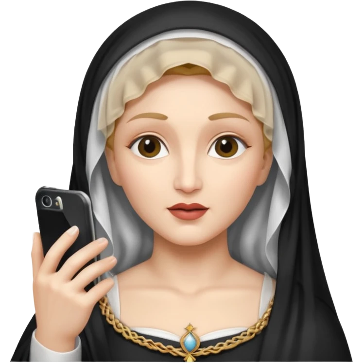 emoji della madonna che si scatta un selfie 
 emoji