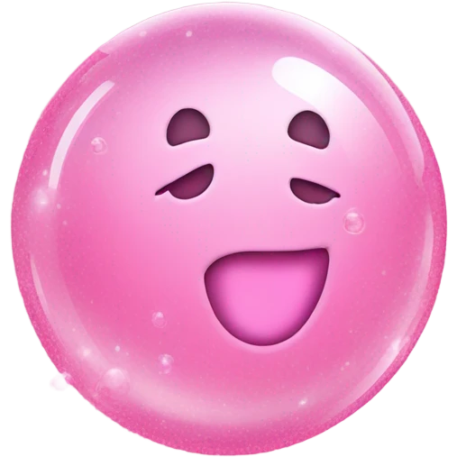 Pink glittering bubbles emoji