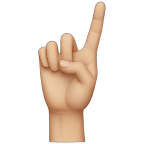 British sign language Alphabet B emoji