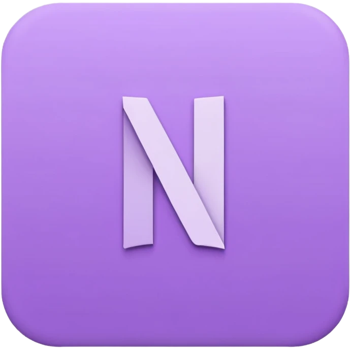 Netflix aesthetic "N" logo in pastel purple emoji