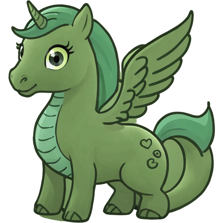 mermaid-tail on pegasus  emoji