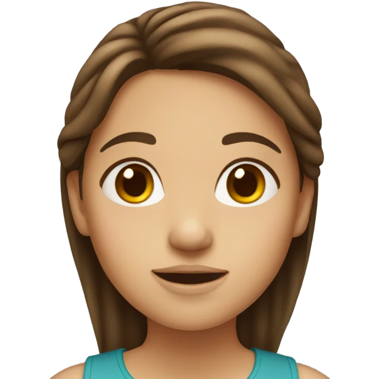 Girl with brown hair emoji
