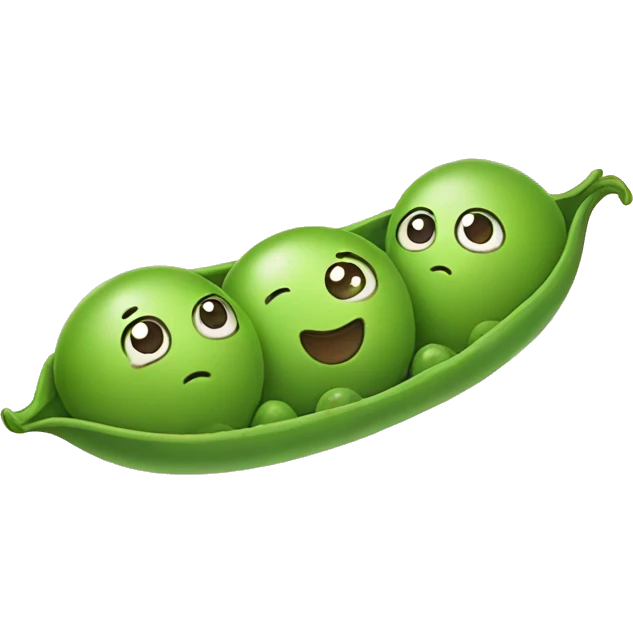 Kawaii peas in a pod emoji