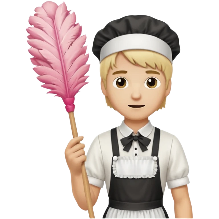 blond male maid emoji