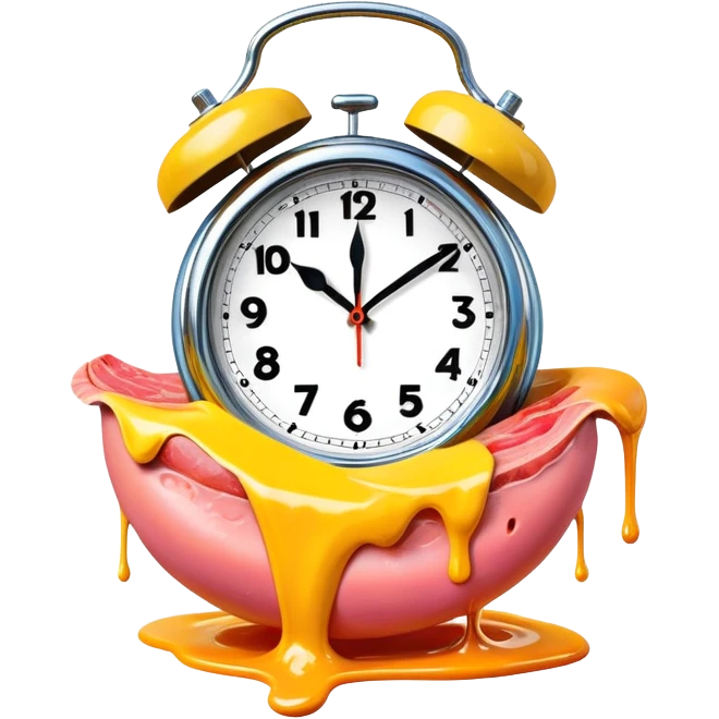 Salvador Dali Melting SPAM art clock  emoji
