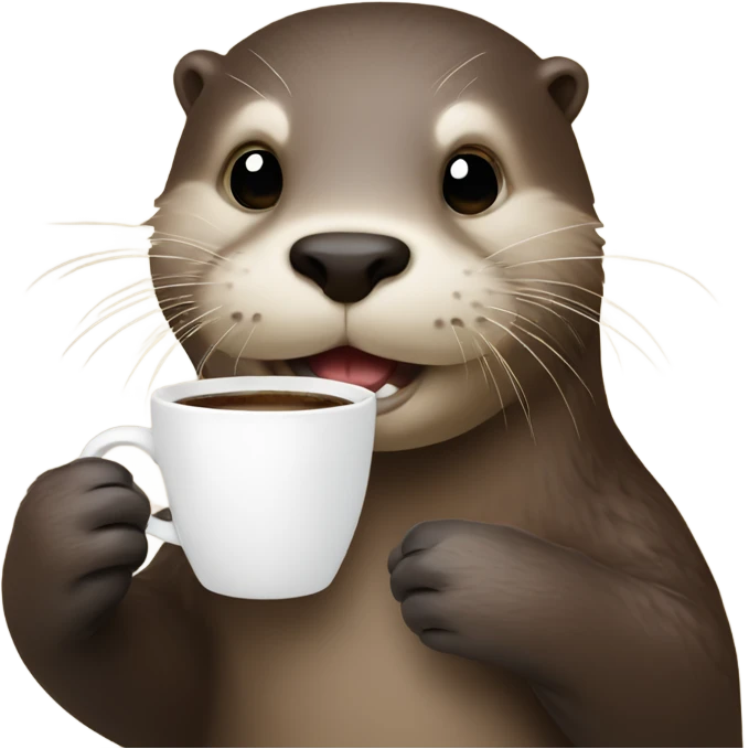 otter with coffee emoji