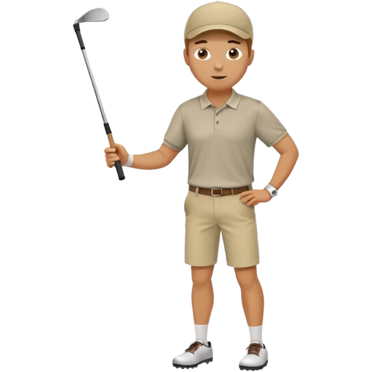 man playing golf full body emoji