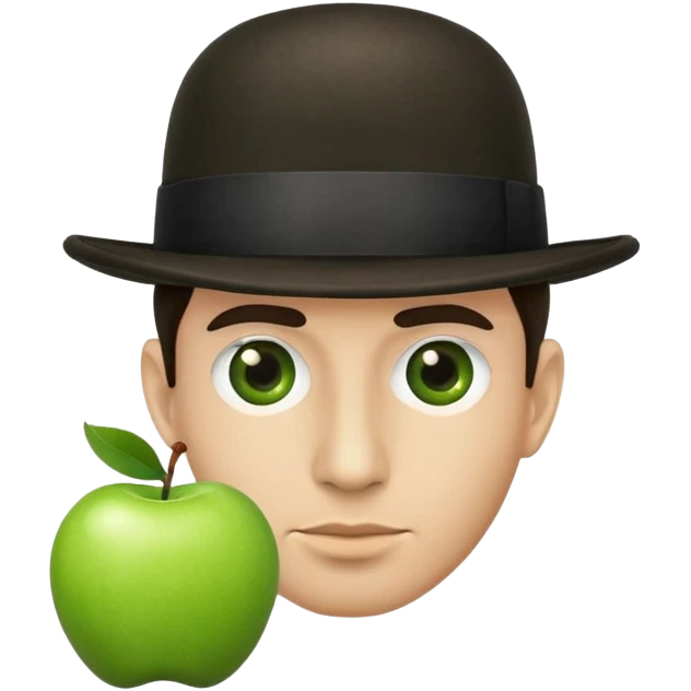 Magritte “the son of man”  emoji