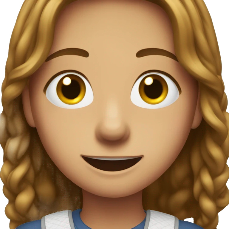 A brunnete with braces emoji