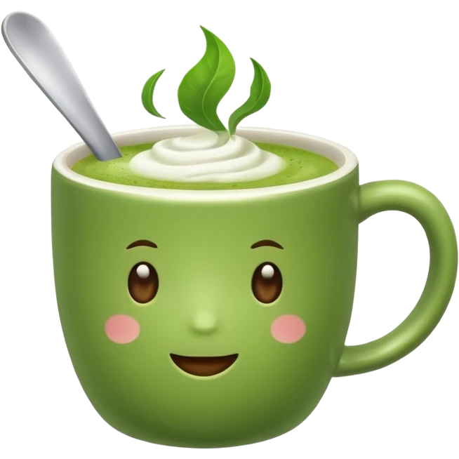 Matcha coffee  emoji