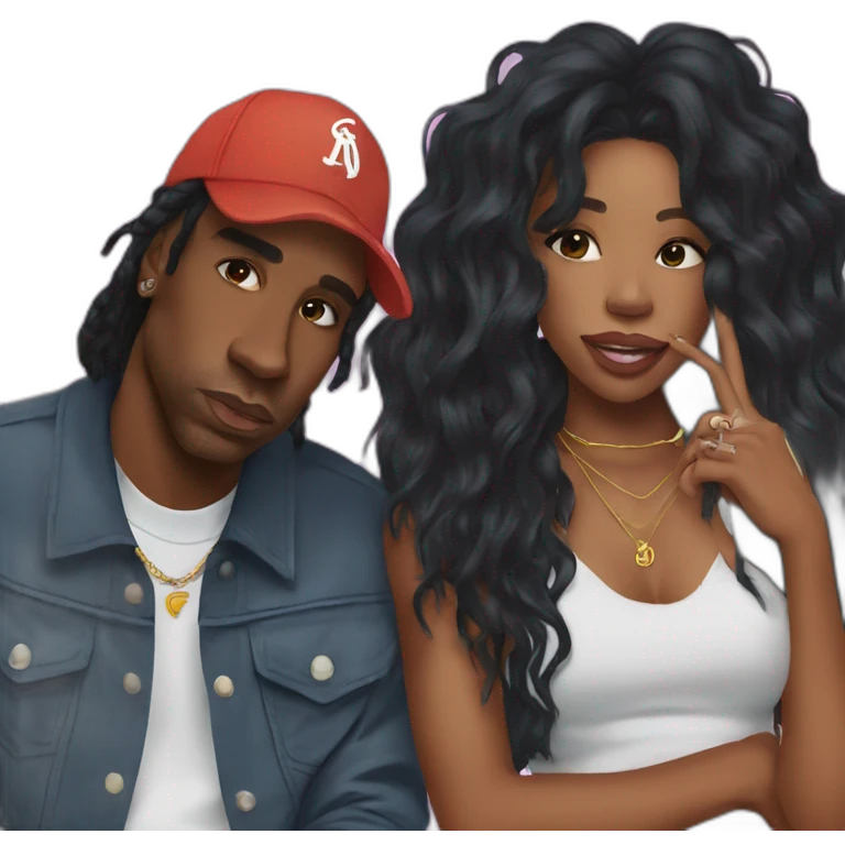 sza and travis scott emoji