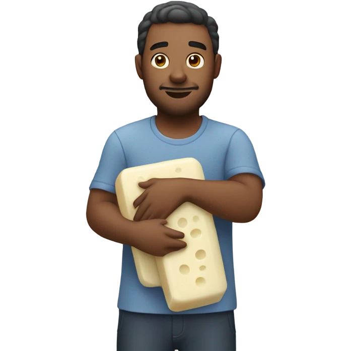 Man with a soap bar emoji