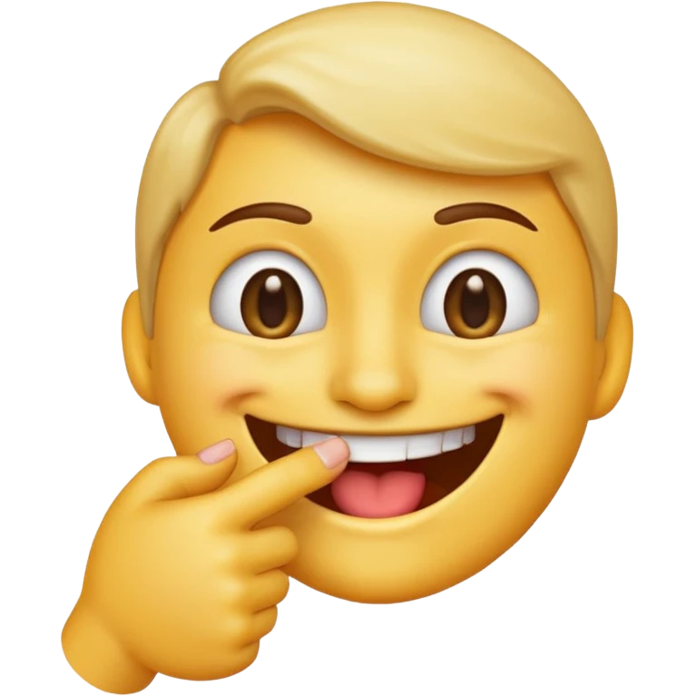 Emoji mordiendo se un dedo emoji