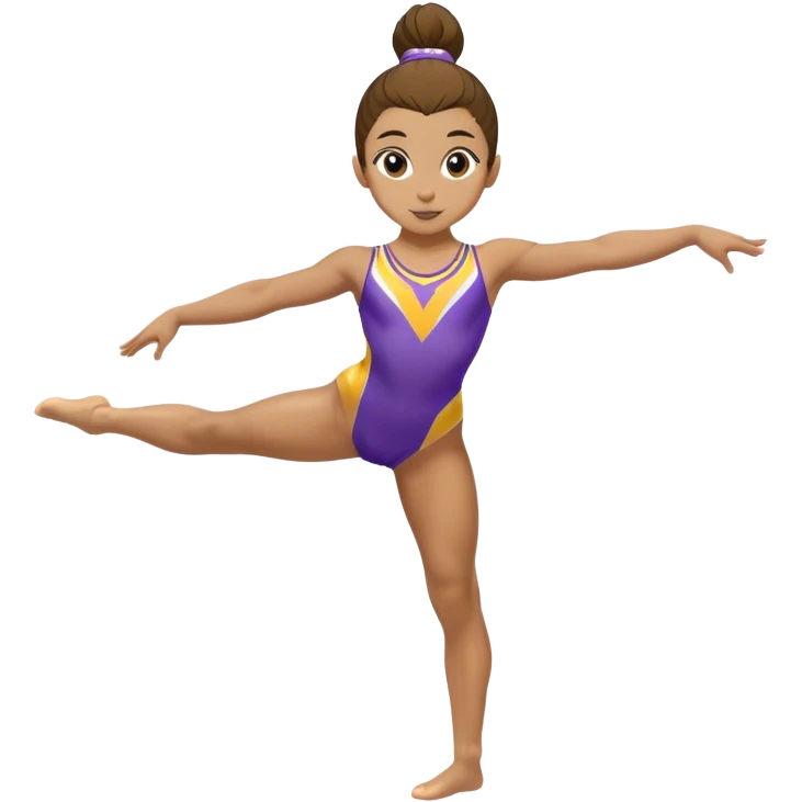 gymnast with LSU leotard on  emoji