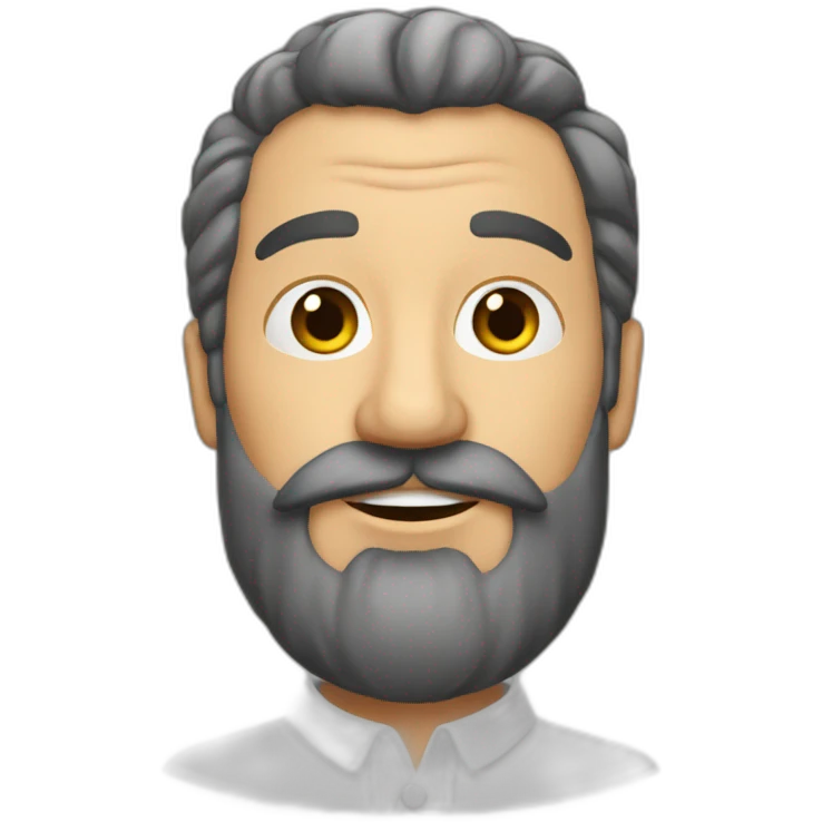 señor barba blanca riéndose emoji