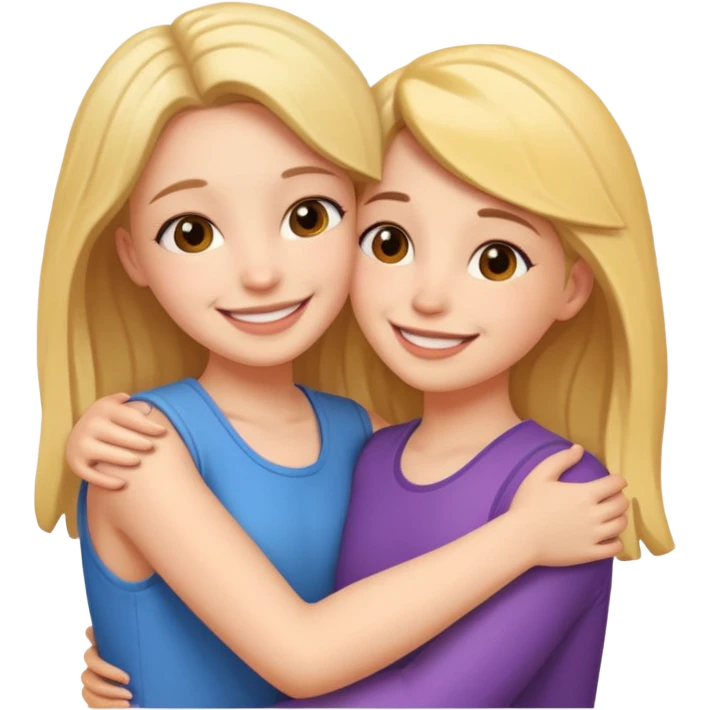 two girls Hugging emoji