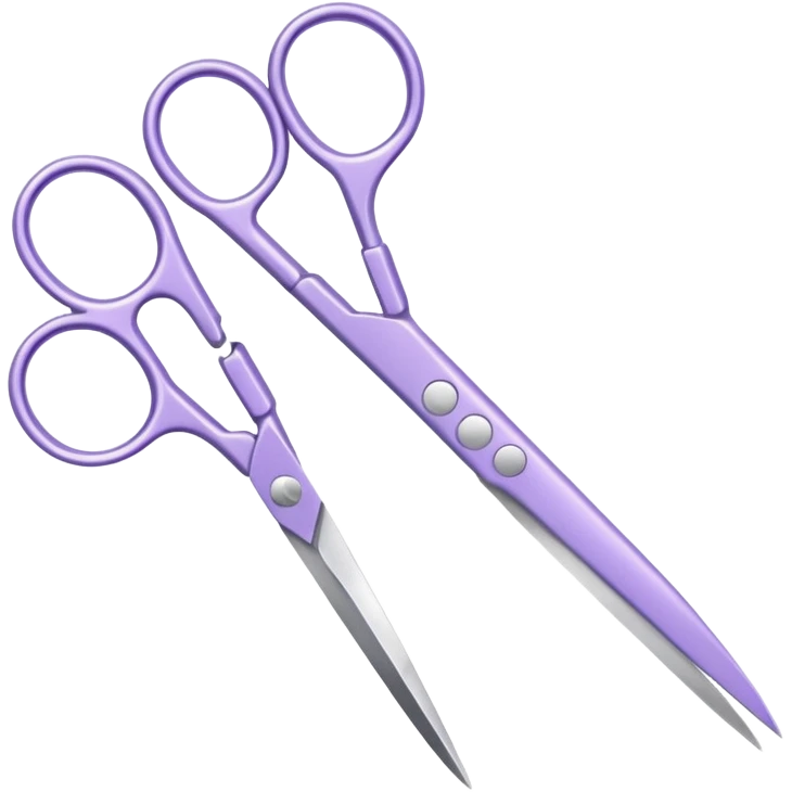 pastel purple professional scissors iOS Apple emoji style emoji