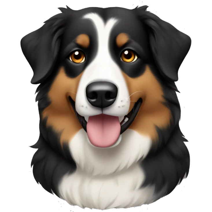 Aussie shepherd all black with tan markings  emoji